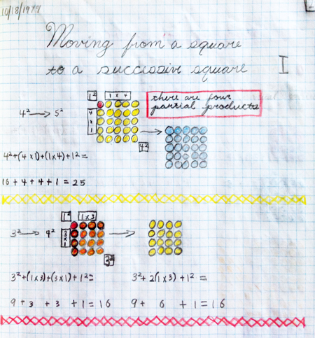 Math journal page